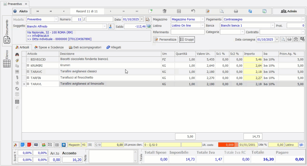 mostra colonna gruppi