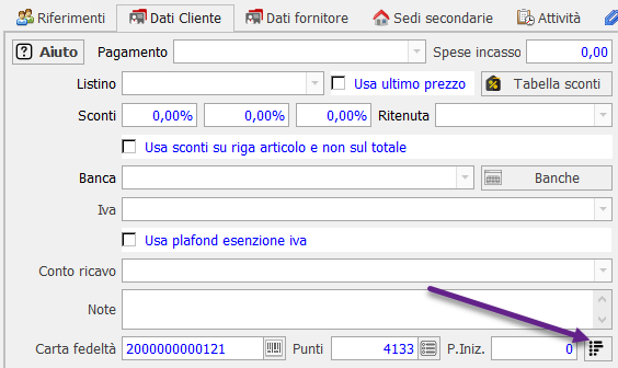 soggetto punti fedelta manuali 