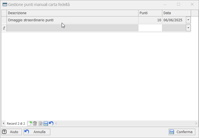 soggetto punti fedelta manuali
