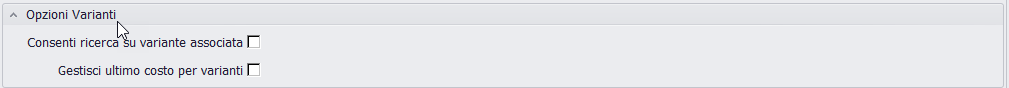 impostazioni magazzino opzioni varianti