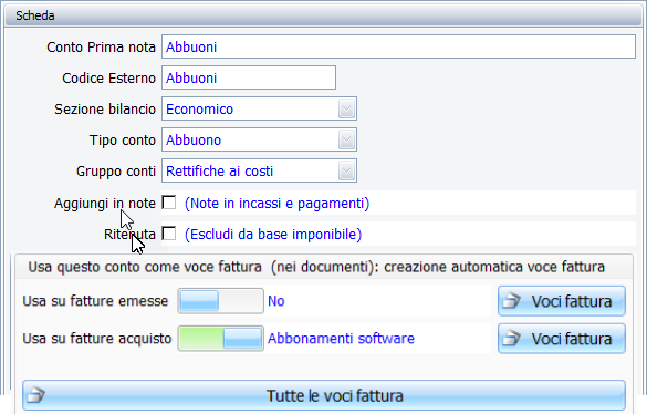 conto prima nota dettaglio
