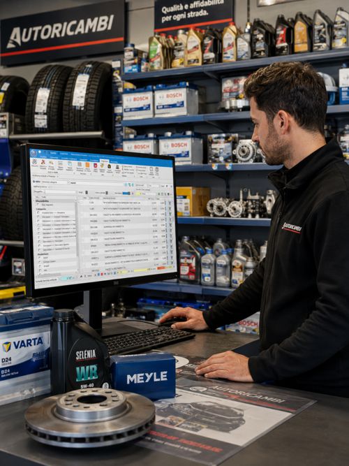 Schermata gestionale Facile Manager – magazzino ricambi auto e moto